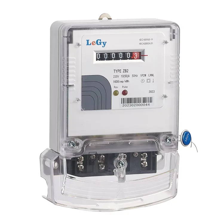 Enfaset elektronisk kWh energimåler